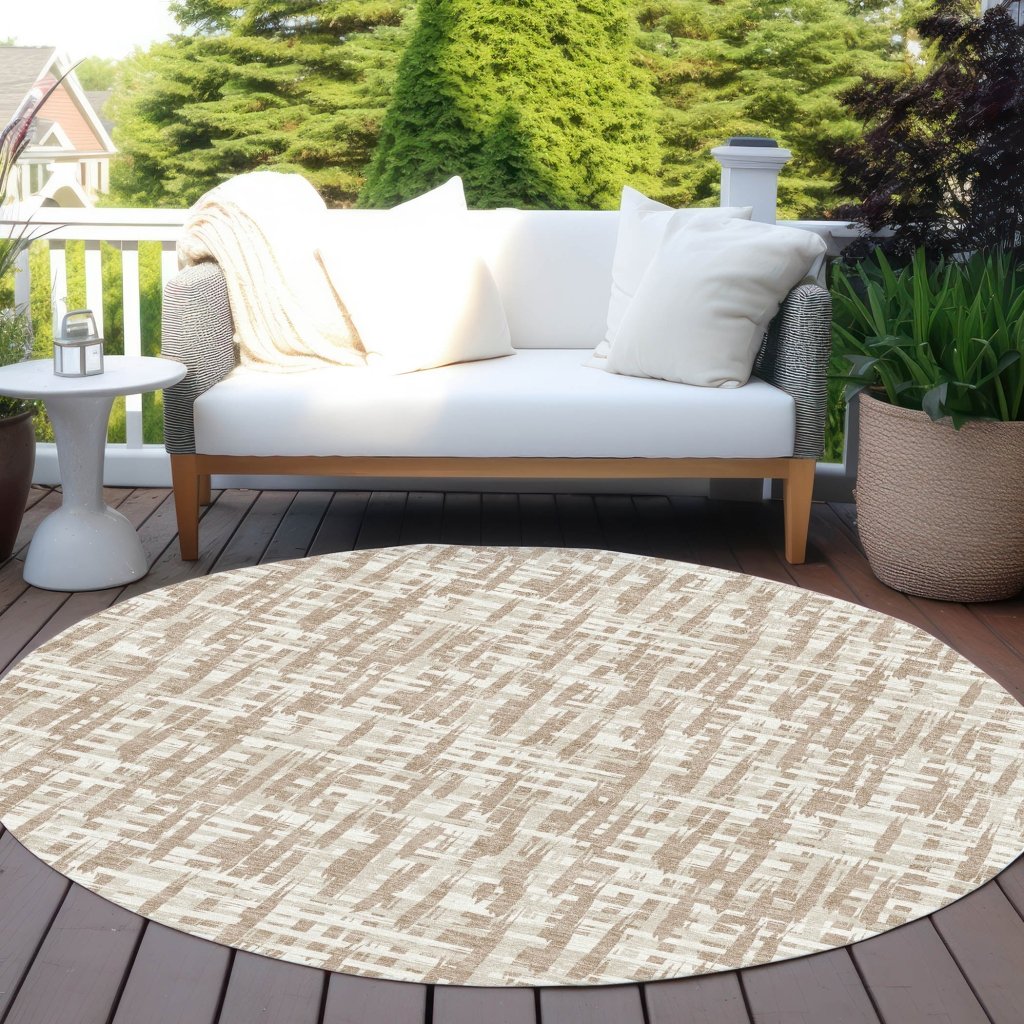 LOOMLAN Rugs Ayani Tan Washable Indoor-Outdoor Rug