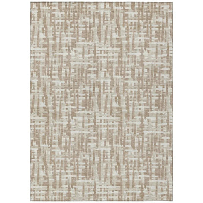 LOOMLAN Rugs Ayani Tan Washable Indoor-Outdoor Rug