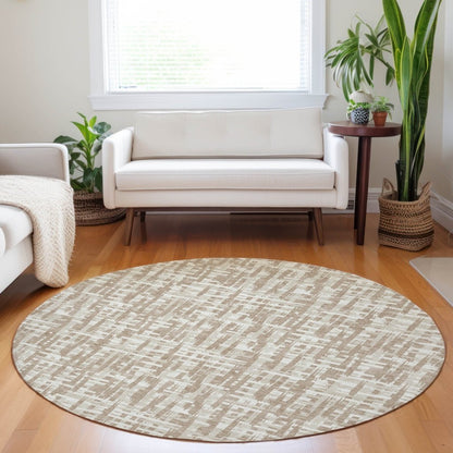 LOOMLAN Rugs Ayani Tan Washable Indoor-Outdoor Rug