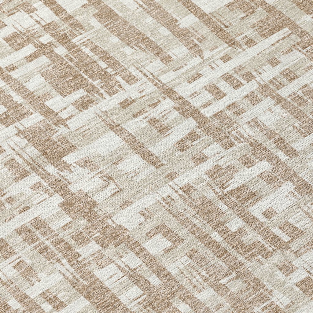 LOOMLAN Rugs Ayani Tan Washable Indoor-Outdoor Rug
