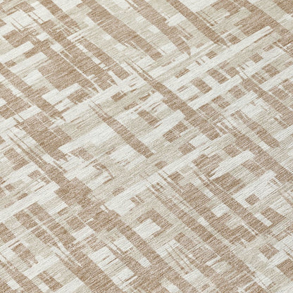 LOOMLAN Rugs Ayani Tan Washable Indoor-Outdoor Rug