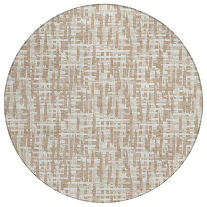 LOOMLAN Rugs Ayani Tan Washable Indoor-Outdoor Rug