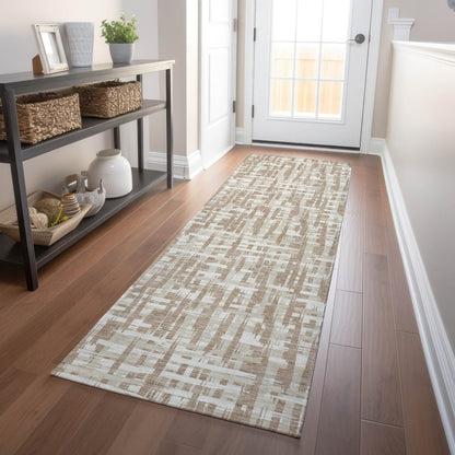 LOOMLAN Rugs Ayani Tan Washable Indoor-Outdoor Rug