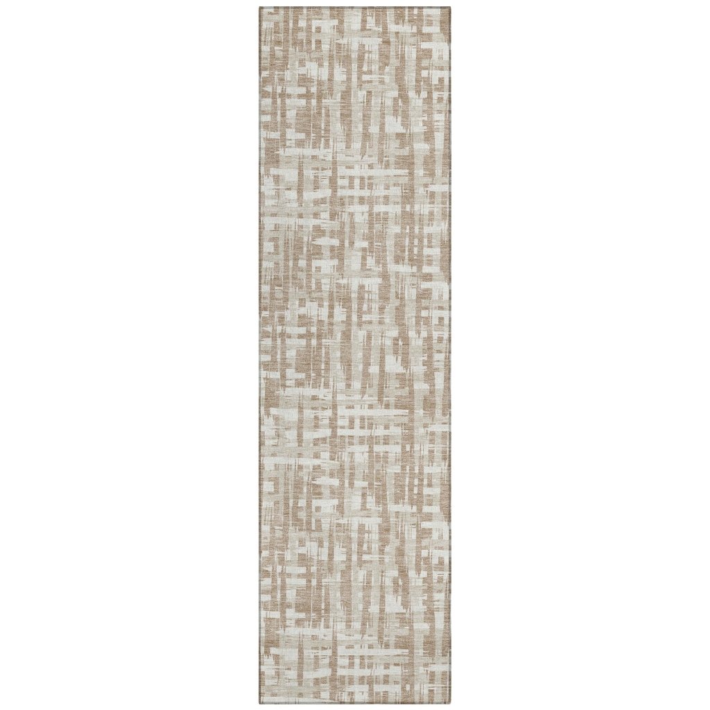 LOOMLAN Rugs Ayani Tan Washable Indoor-Outdoor Rug
