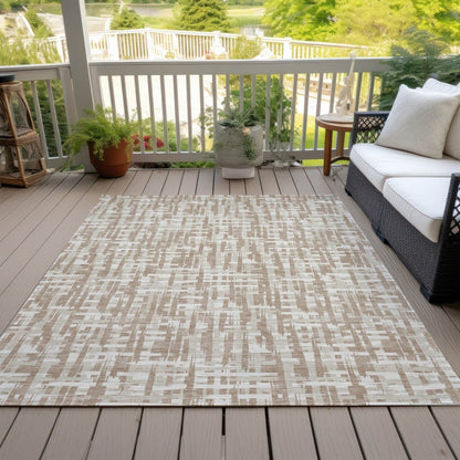 LOOMLAN Rugs Ayani Tan Washable Indoor-Outdoor Rug