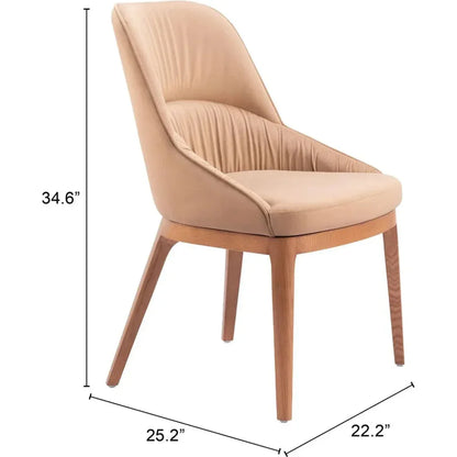 Ayr Fabric Armless Dining Chair 2PC - LOOMLAN - Zuo Modern - Dining Chairs