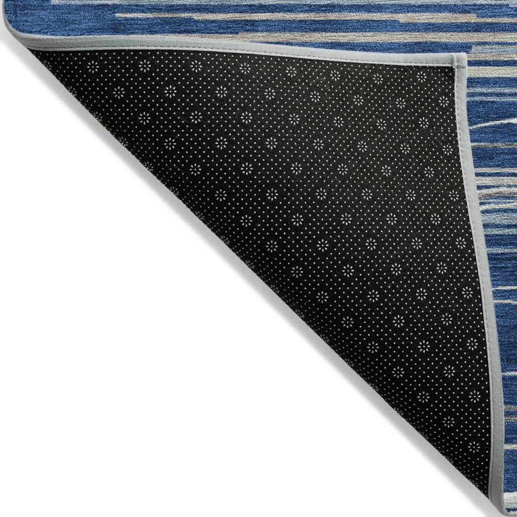 LOOMLAN Rugs Ayra Blue Washable Indoor-Outdoor Rug