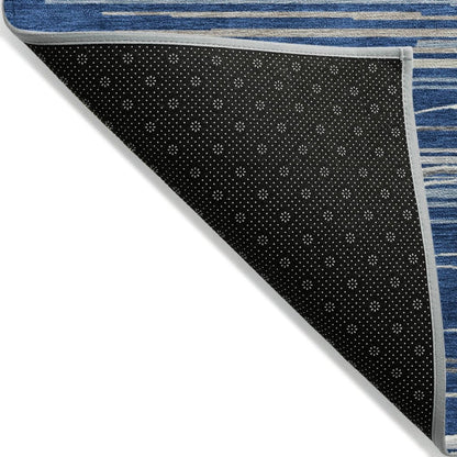 LOOMLAN Rugs Ayra Blue Washable Indoor-Outdoor Rug
