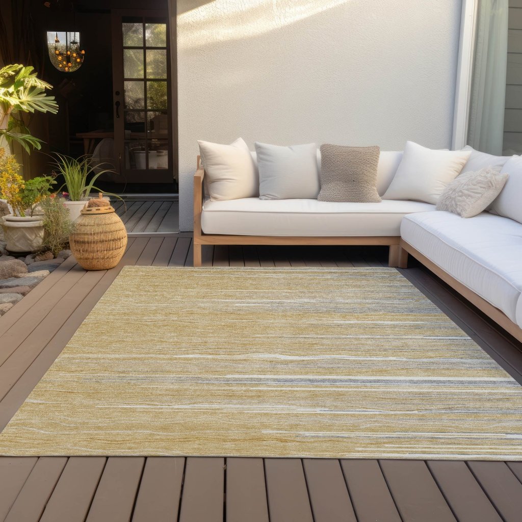 LOOMLAN Rugs Ayra Gold Washable Indoor-Outdoor Rug