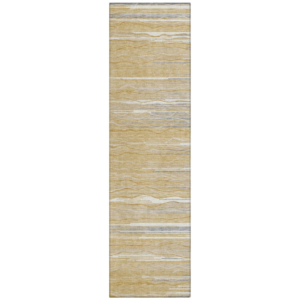 LOOMLAN Rugs Ayra Gold Washable Indoor-Outdoor Rug