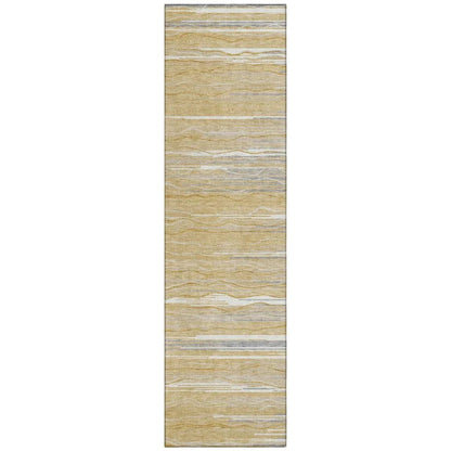 LOOMLAN Rugs Ayra Gold Washable Indoor-Outdoor Rug