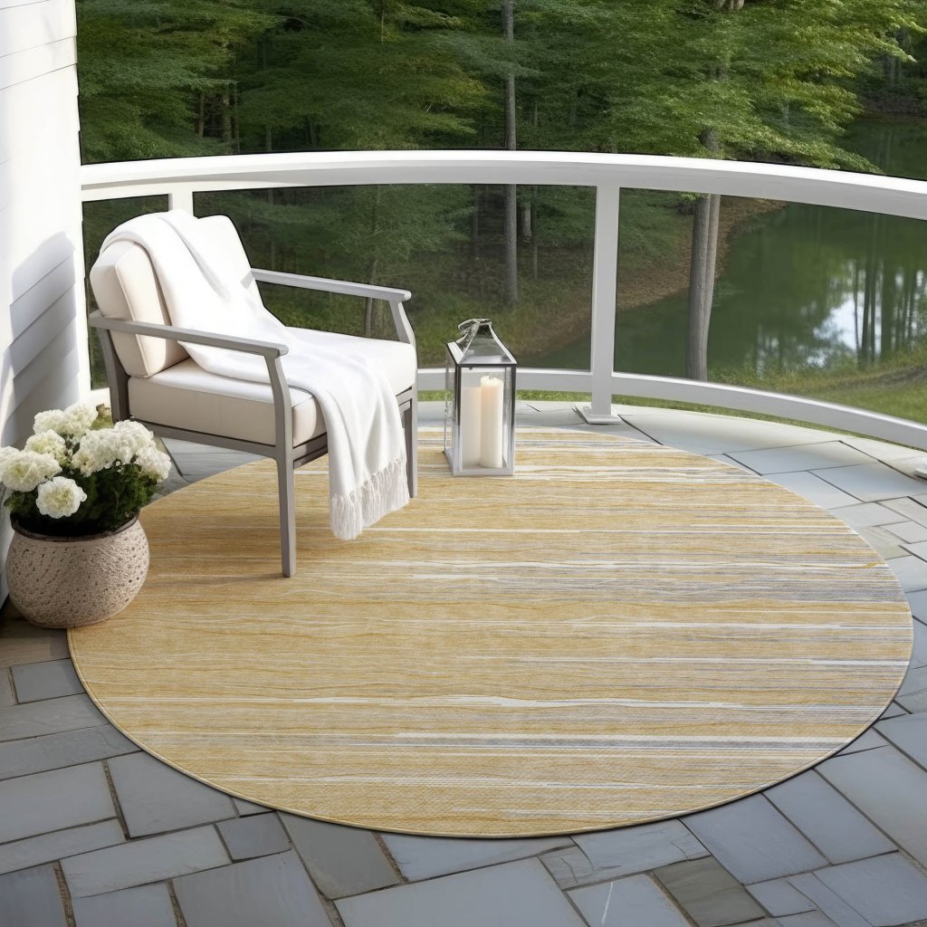 LOOMLAN Rugs Ayra Gold Washable Indoor-Outdoor Rug