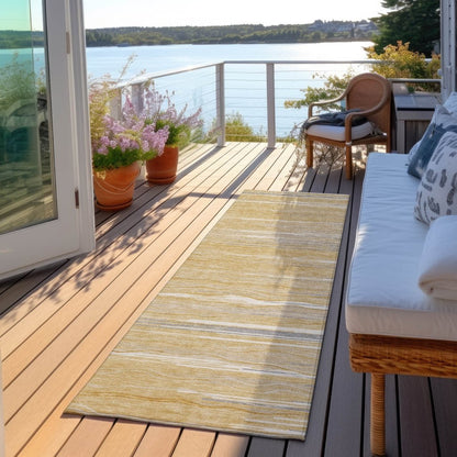 LOOMLAN Rugs Ayra Gold Washable Indoor-Outdoor Rug