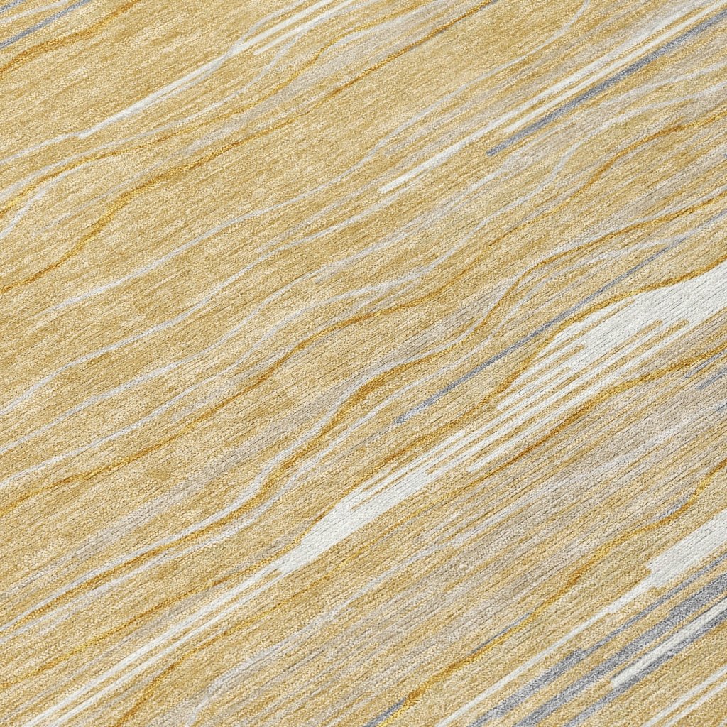 LOOMLAN Rugs Ayra Gold Washable Indoor-Outdoor Rug