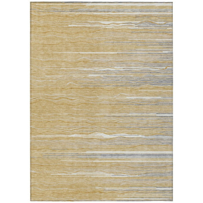 LOOMLAN Rugs Ayra Gold Washable Indoor-Outdoor Rug