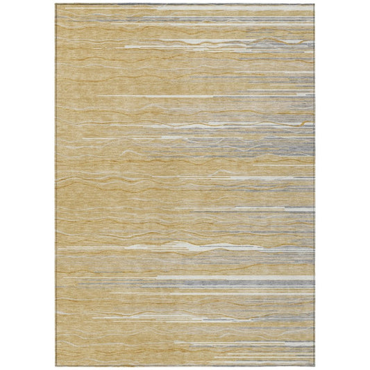 LOOMLAN Rugs Ayra Gold Washable Indoor-Outdoor Rug