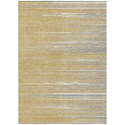 LOOMLAN Rugs Ayra Gold Washable Indoor-Outdoor Rug