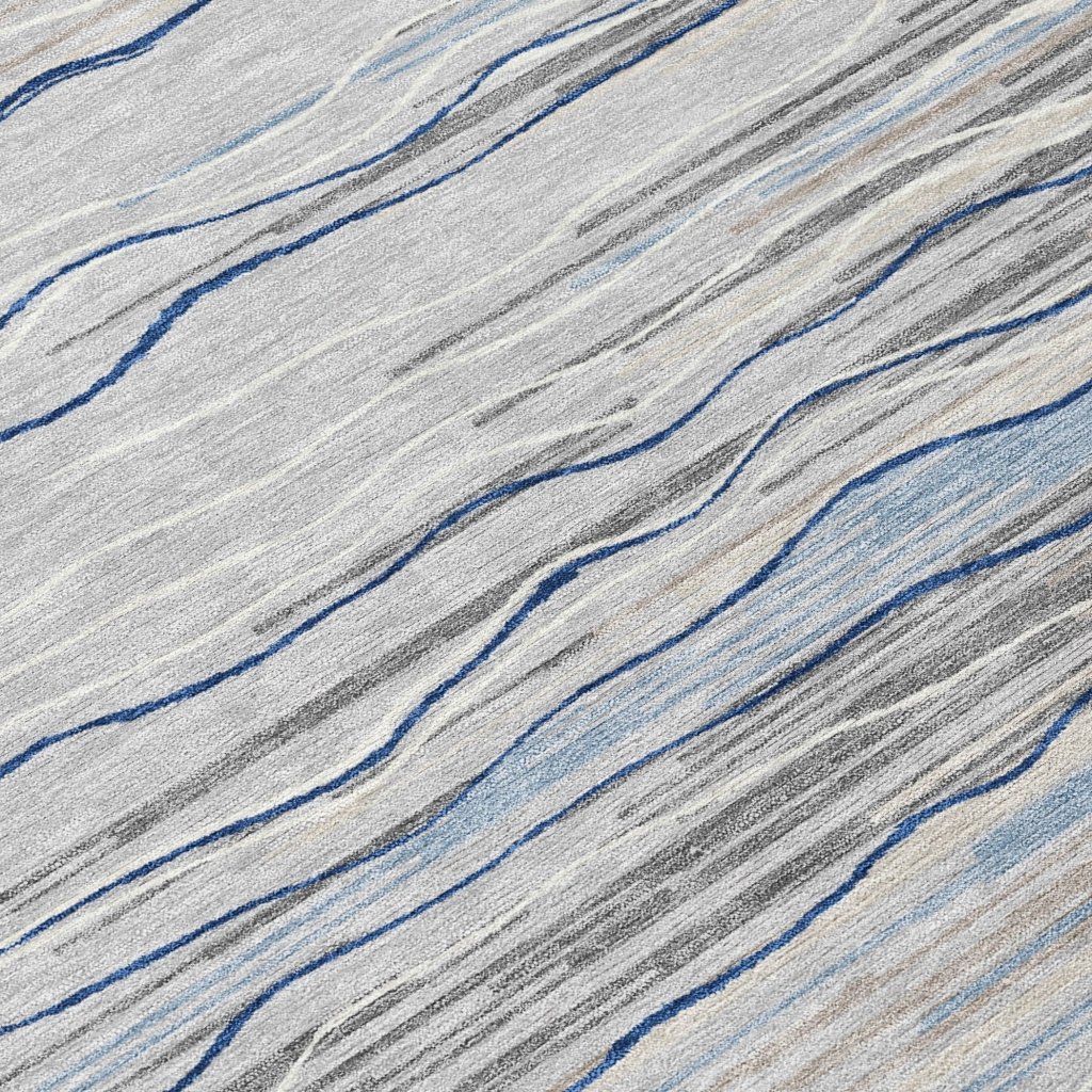 LOOMLAN Rugs Ayra Gray Washable Indoor-Outdoor Rug