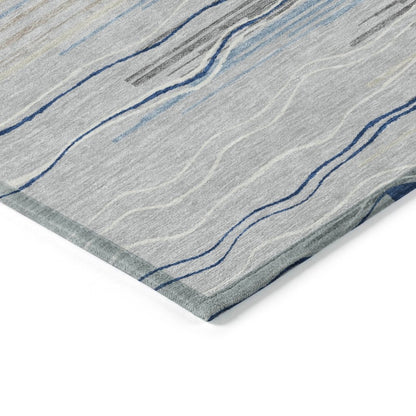 LOOMLAN Rugs Ayra Gray Washable Indoor-Outdoor Rug
