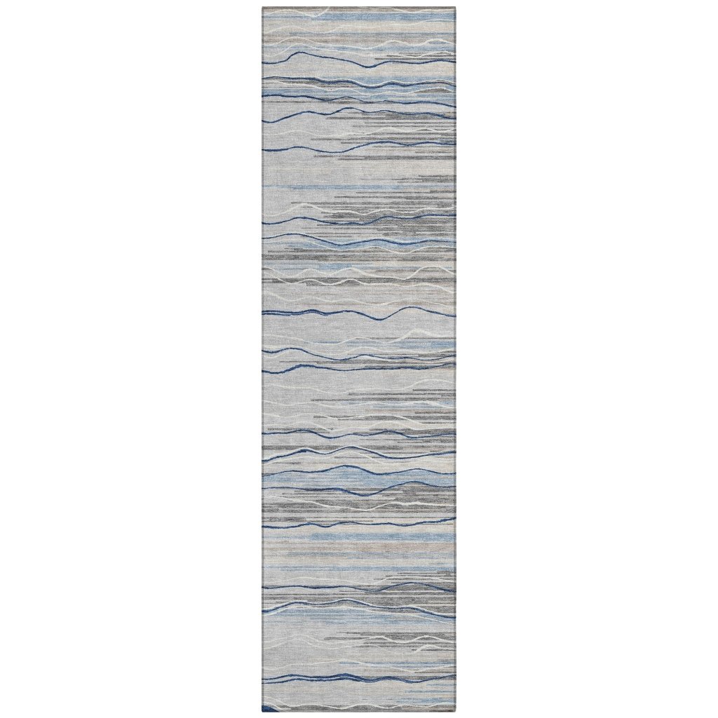 LOOMLAN Rugs Ayra Gray Washable Indoor-Outdoor Rug