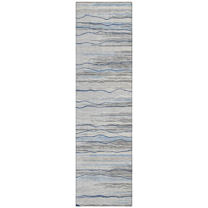 LOOMLAN Rugs Ayra Gray Washable Indoor-Outdoor Rug