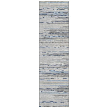 LOOMLAN Rugs Ayra Gray Washable Indoor-Outdoor Rug