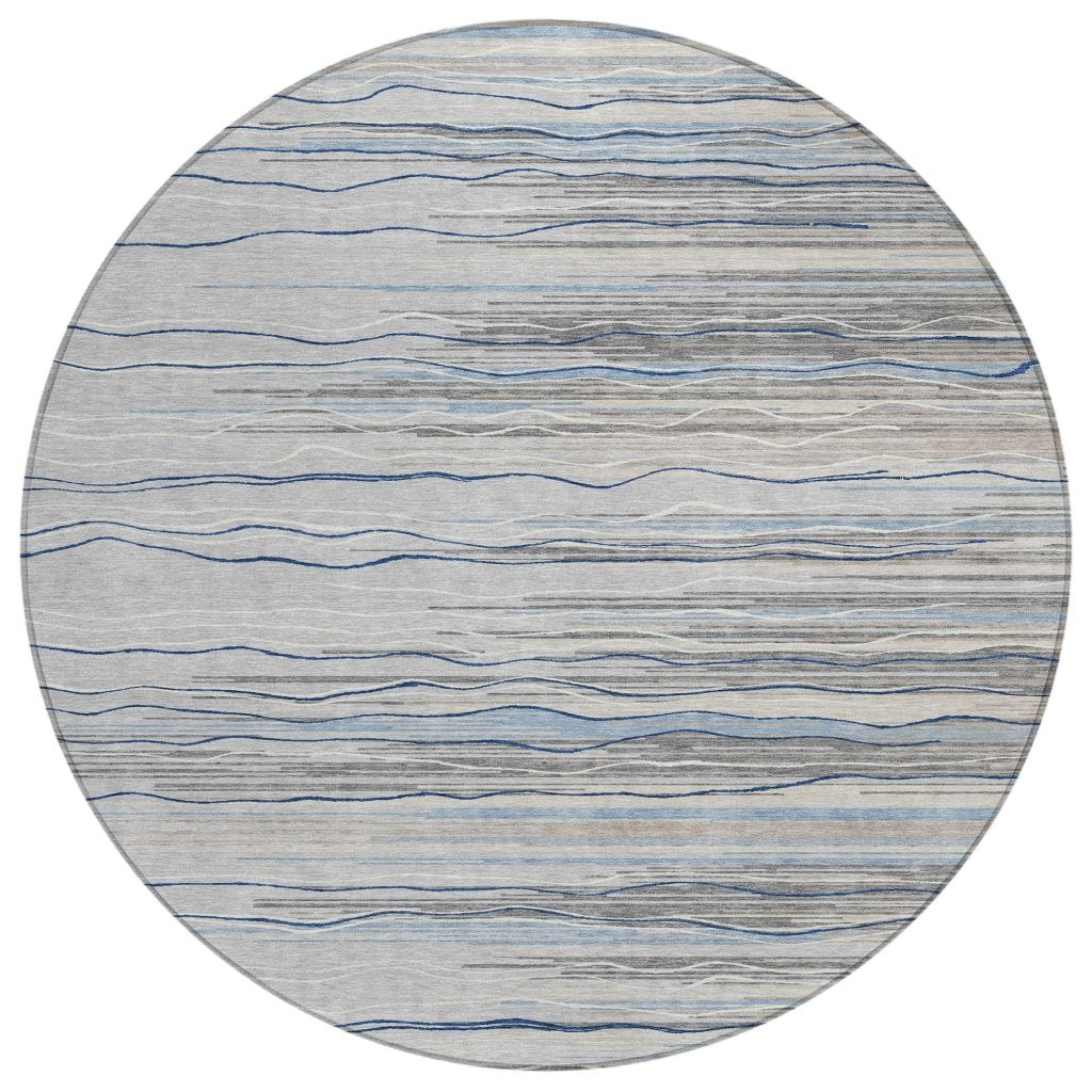 LOOMLAN Rugs Ayra Gray Washable Indoor-Outdoor Rug