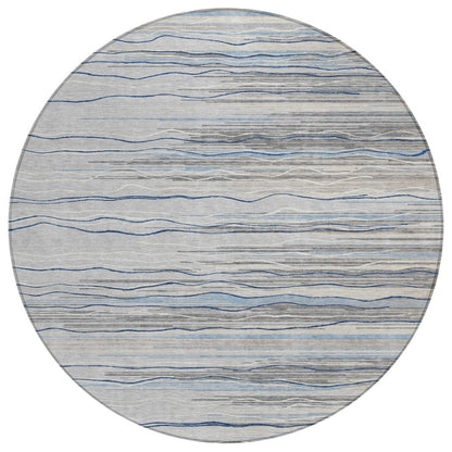 LOOMLAN Rugs Ayra Gray Washable Indoor-Outdoor Rug