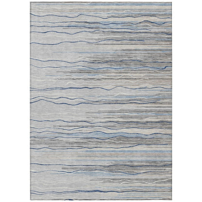 LOOMLAN Rugs Ayra Gray Washable Indoor-Outdoor Rug
