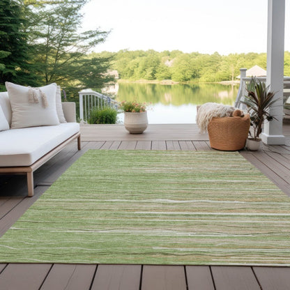 LOOMLAN Rugs Ayra Green Washable Indoor-Outdoor Rug