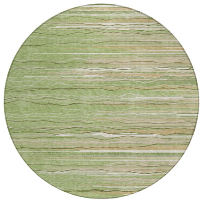 LOOMLAN Rugs Ayra Green Washable Indoor-Outdoor Rug