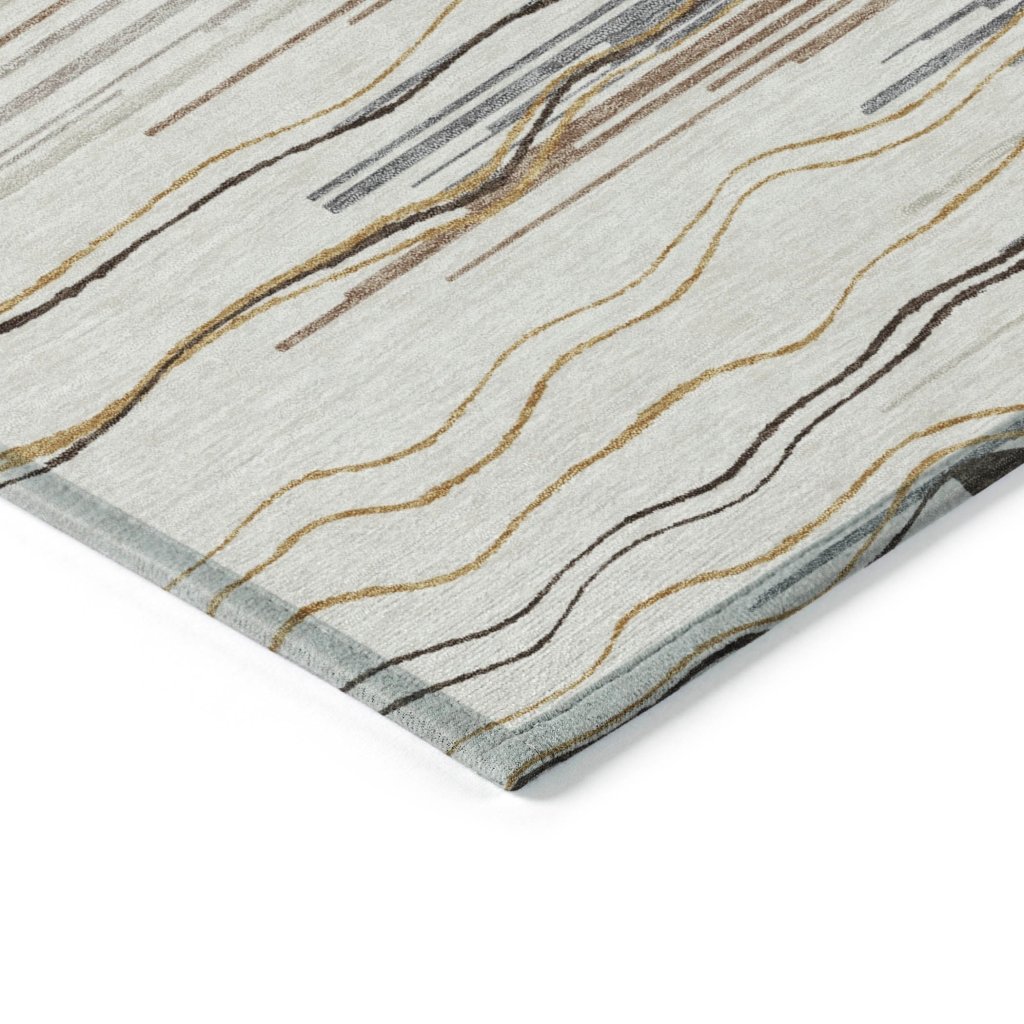 LOOMLAN Rugs Ayra Ivory Washable Indoor-Outdoor Rug