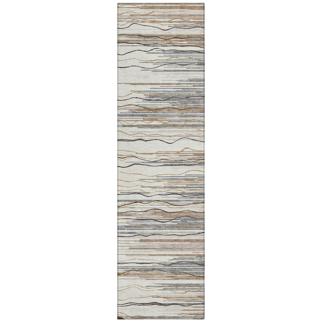LOOMLAN Rugs Ayra Ivory Washable Indoor-Outdoor Rug