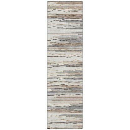 LOOMLAN Rugs Ayra Ivory Washable Indoor-Outdoor Rug