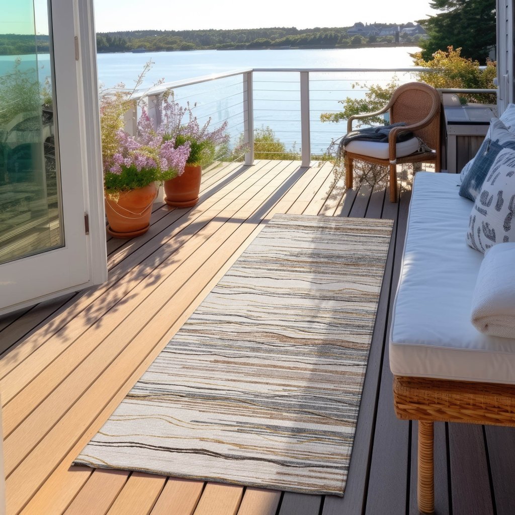 LOOMLAN Rugs Ayra Ivory Washable Indoor-Outdoor Rug