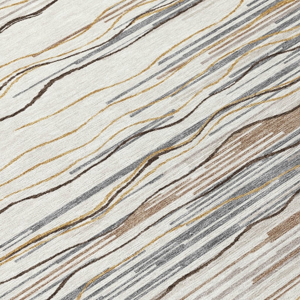 LOOMLAN Rugs Ayra Ivory Washable Indoor-Outdoor Rug