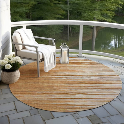 LOOMLAN Rugs Ayra Orange Washable Indoor-Outdoor Rug