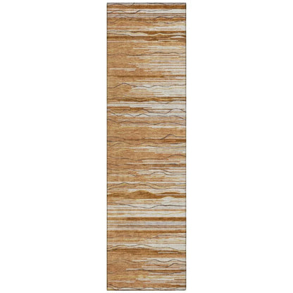 LOOMLAN Rugs Ayra Orange Washable Indoor-Outdoor Rug