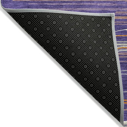 LOOMLAN Rugs Ayra Purple Washable Indoor-Outdoor Rug