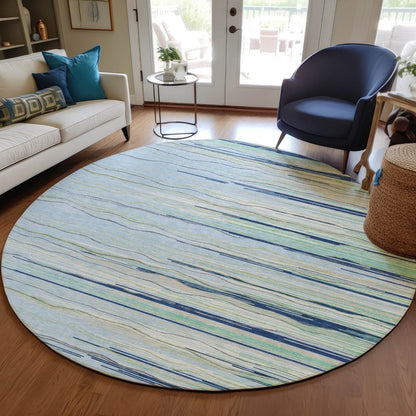 LOOMLAN Rugs Ayra Sky Washable Indoor-Outdoor Rug