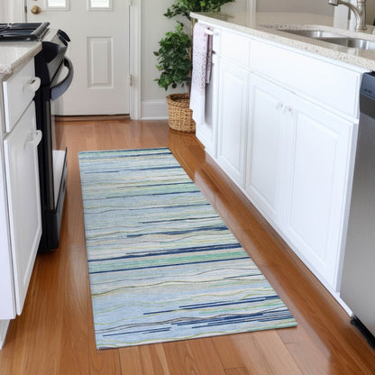 LOOMLAN Rugs Ayra Sky Washable Indoor-Outdoor Rug