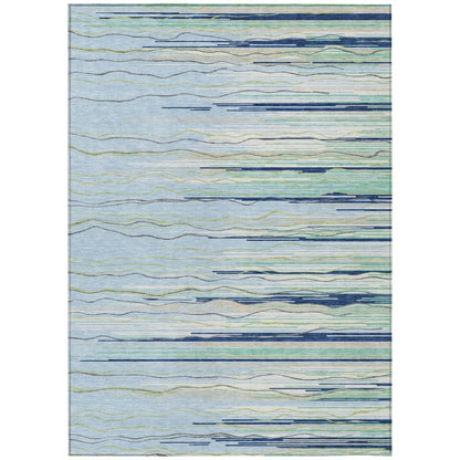 LOOMLAN Rugs Ayra Sky Washable Indoor-Outdoor Rug