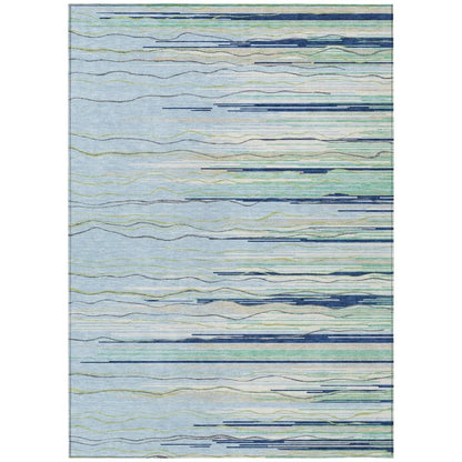 LOOMLAN Rugs Ayra Sky Washable Indoor-Outdoor Rug
