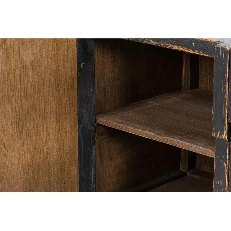 Aztec Black Sideboard Black Buffet for Dining Room - LOOMLAN - Sarreid - Sideboards