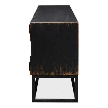 Aztec Black Sideboard Black Buffet for Dining Room - LOOMLAN - Sarreid - Sideboards