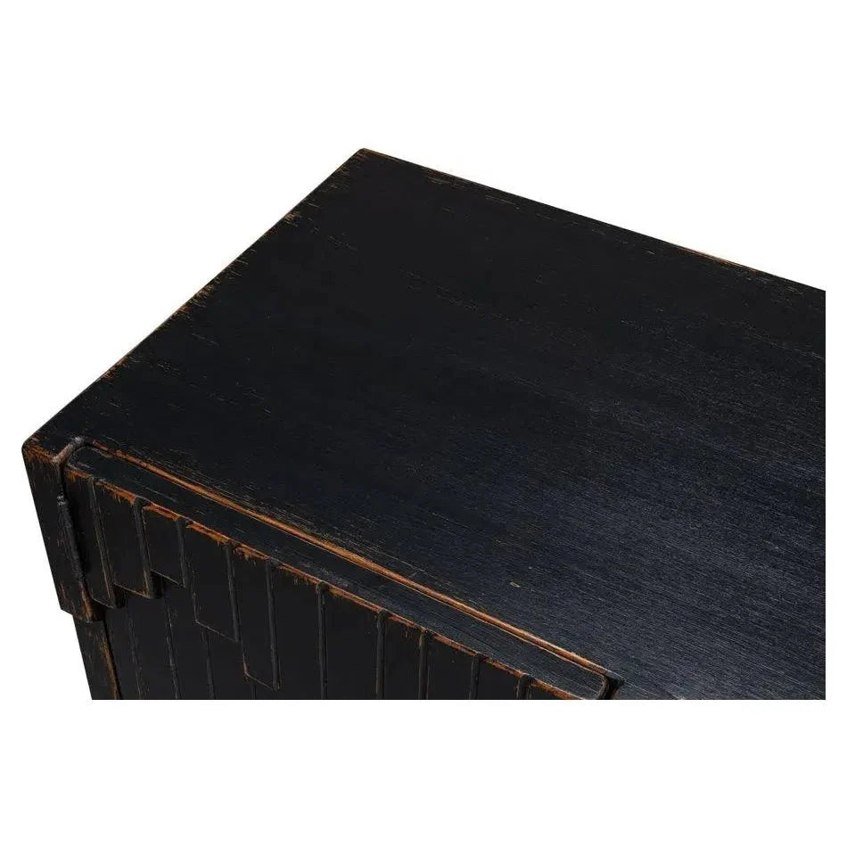 Aztec Black Sideboard Black Buffet for Dining Room - LOOMLAN - Sarreid - Sideboards