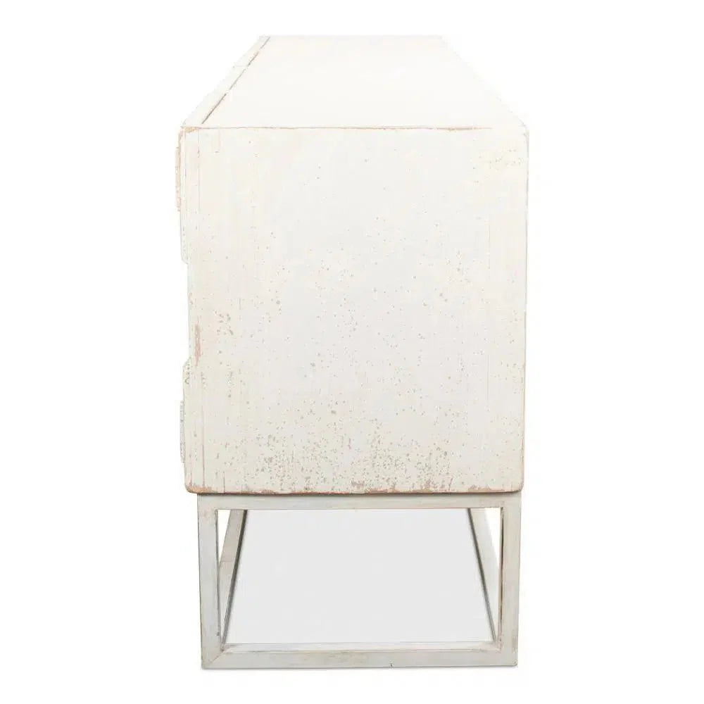 Aztec White Sideboard Black Buffet for Dining Room - LOOMLAN - Sarreid - Sideboards