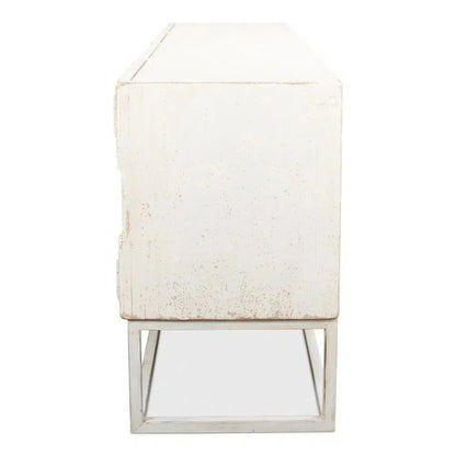 Aztec White Sideboard Black Buffet for Dining Room - LOOMLAN - Sarreid - Sideboards