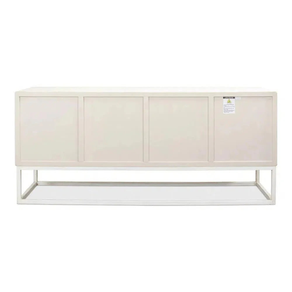 Aztec White Sideboard Black Buffet for Dining Room - LOOMLAN - Sarreid - Sideboards