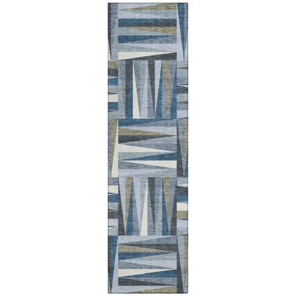 LOOMLAN Rugs Azura Blue Washable Indoor-Outdoor Rug